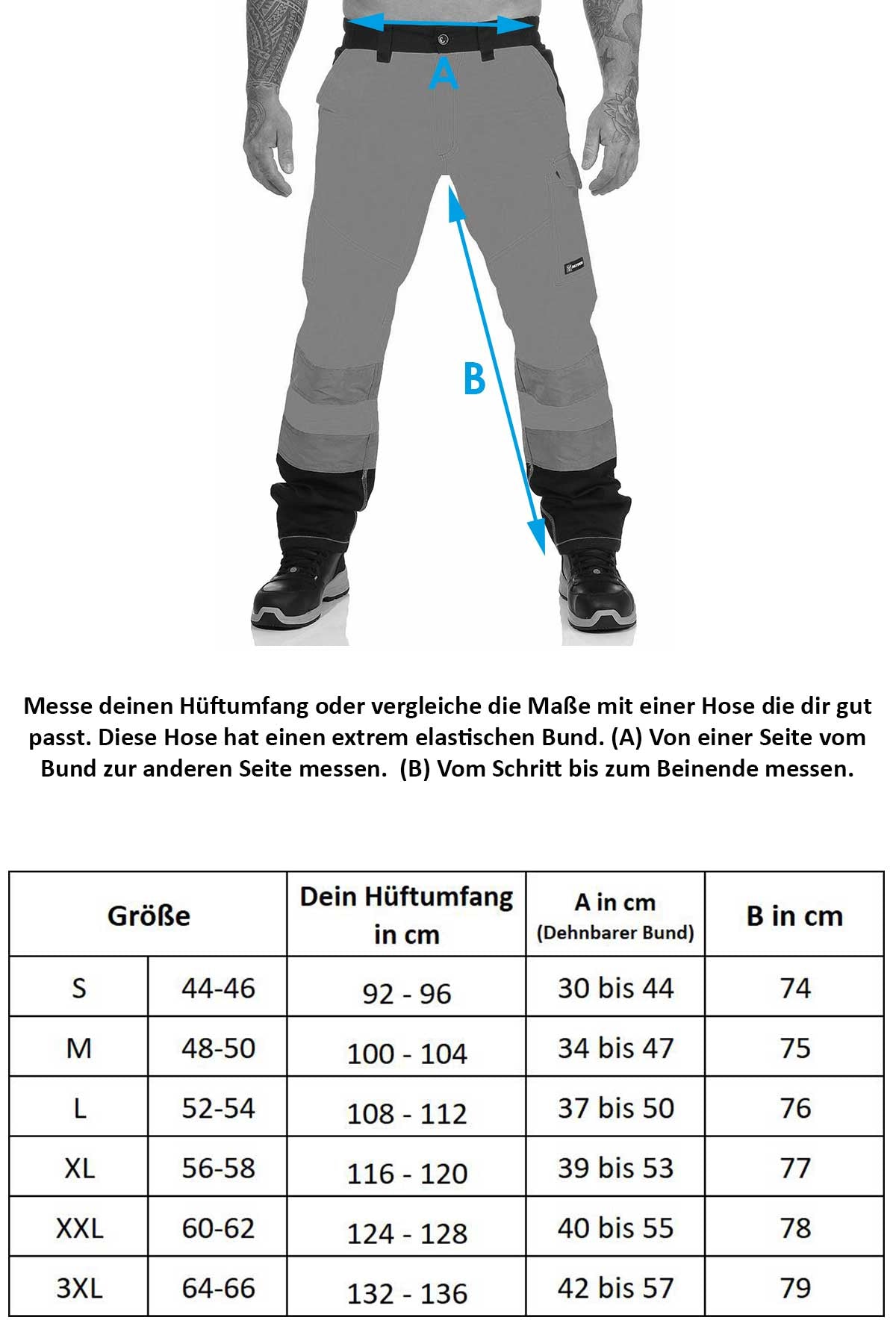 Herren Warnschutz Regenhose Regenarbeitshose Hurricane