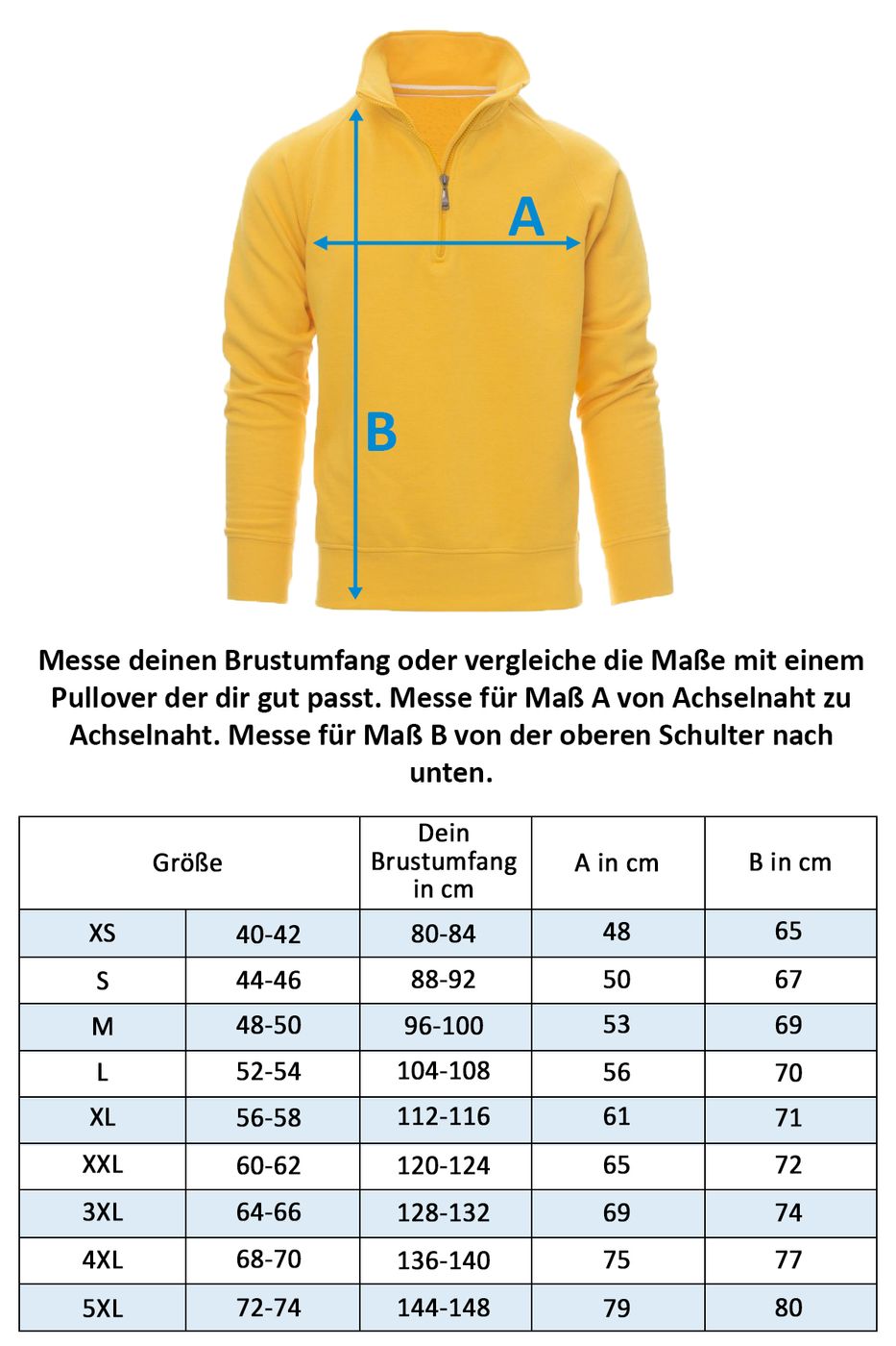 Herren Pullover halber Reißverschluss Miami