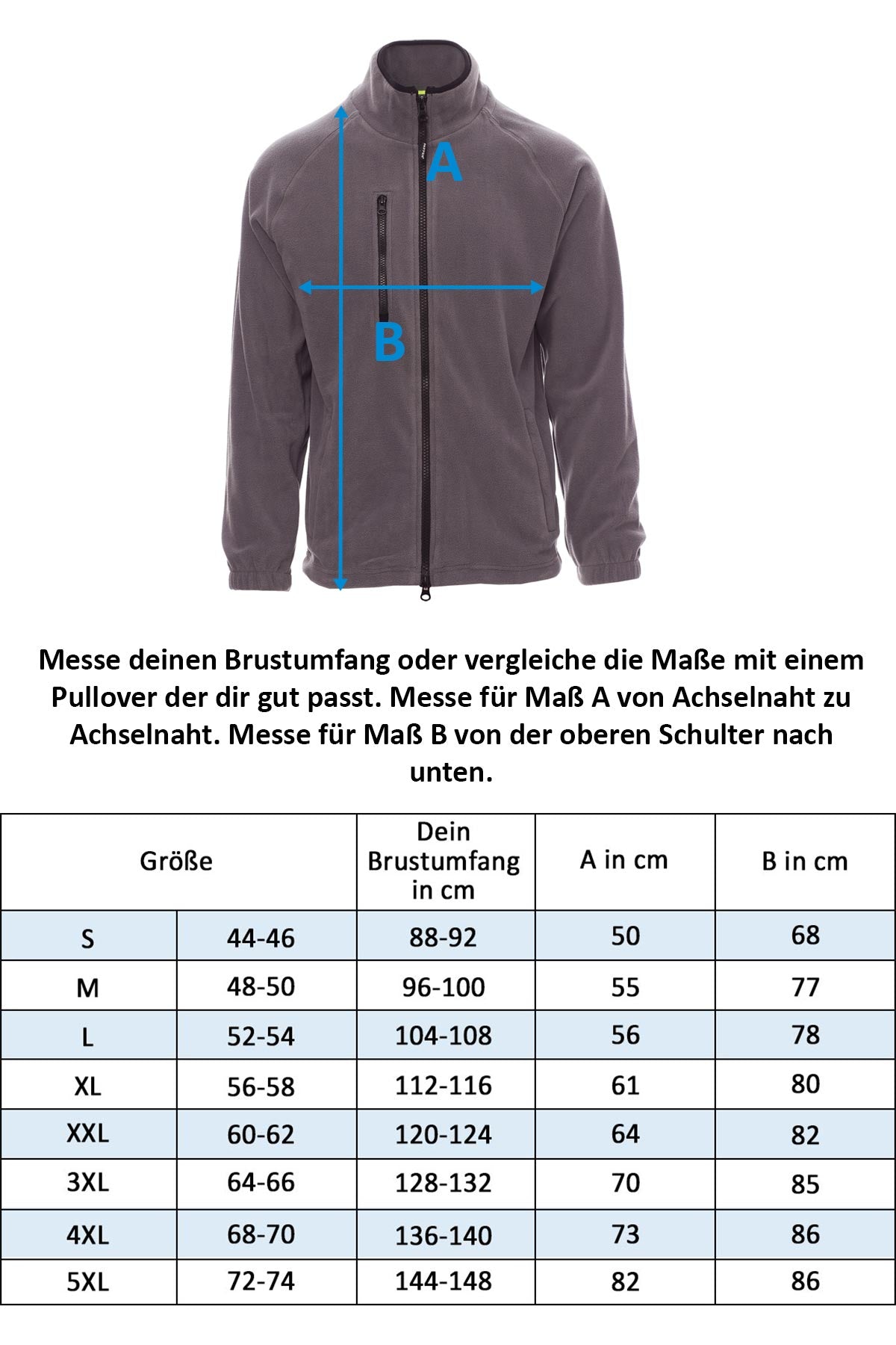 Herren Fleecejacke mit Reißverschluss Norway