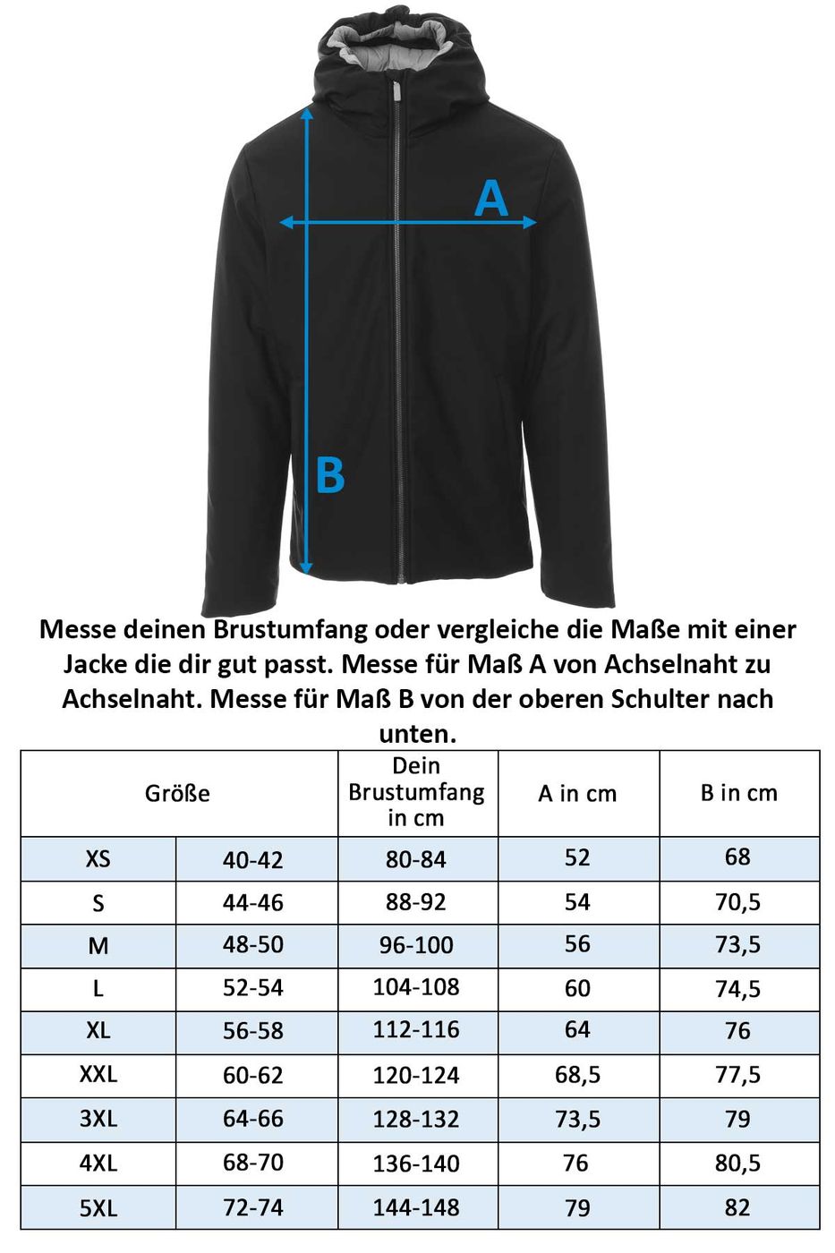 Herren Winterjacke mit Kapuze wattierte Softshelljacke Oregon
