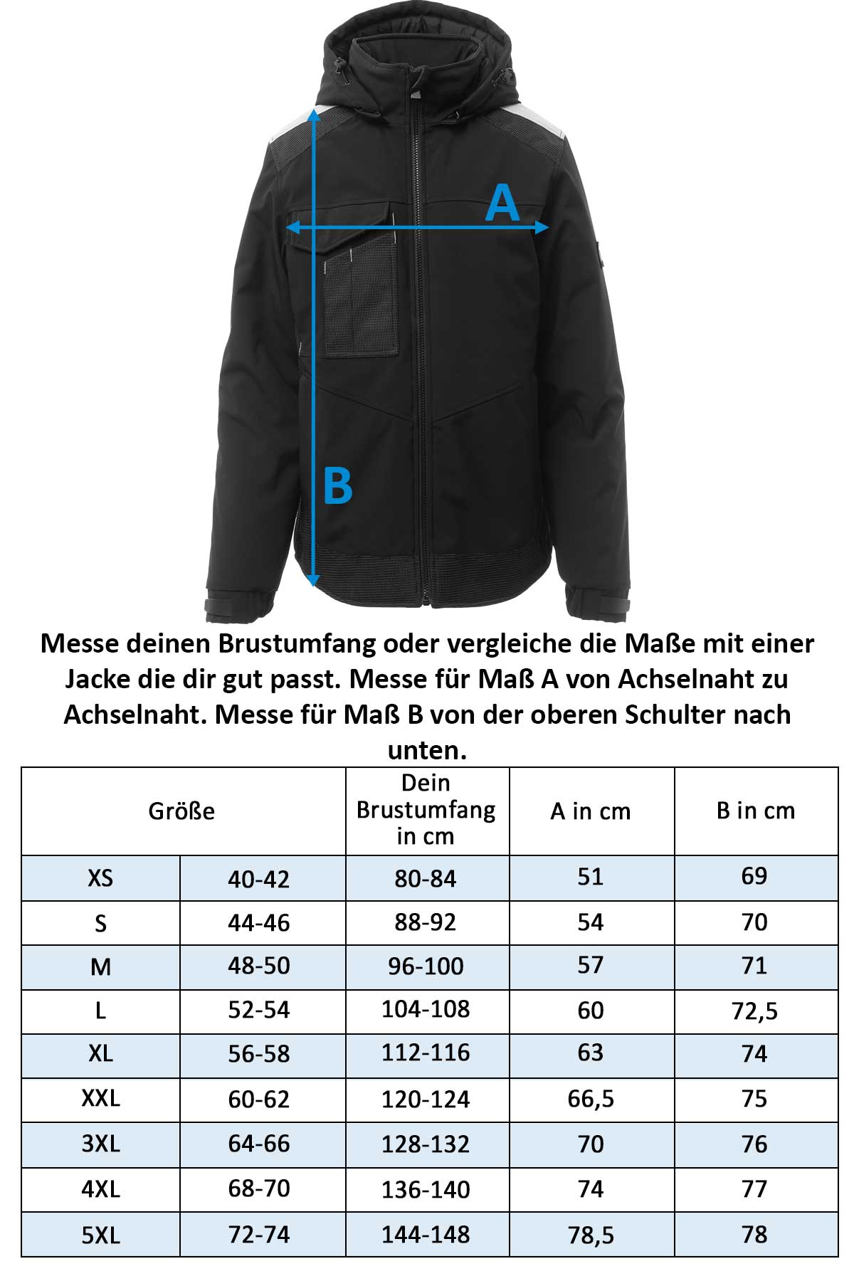Herren Winterjacke mit abtrennbarer Kapuze Softshelljacke wattiert Performer Pad