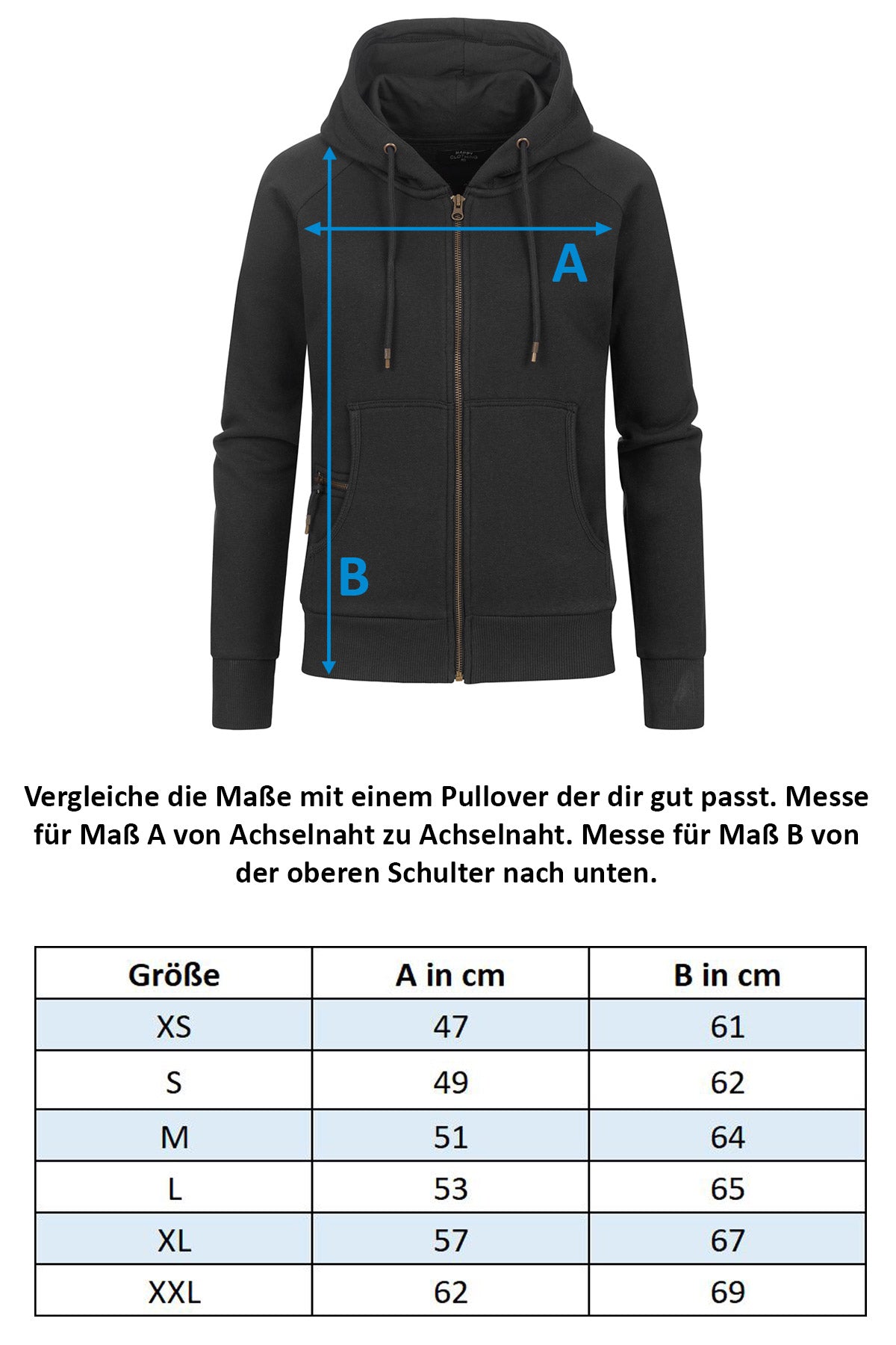 Damen Sweatjacke mit Kapuze Pine