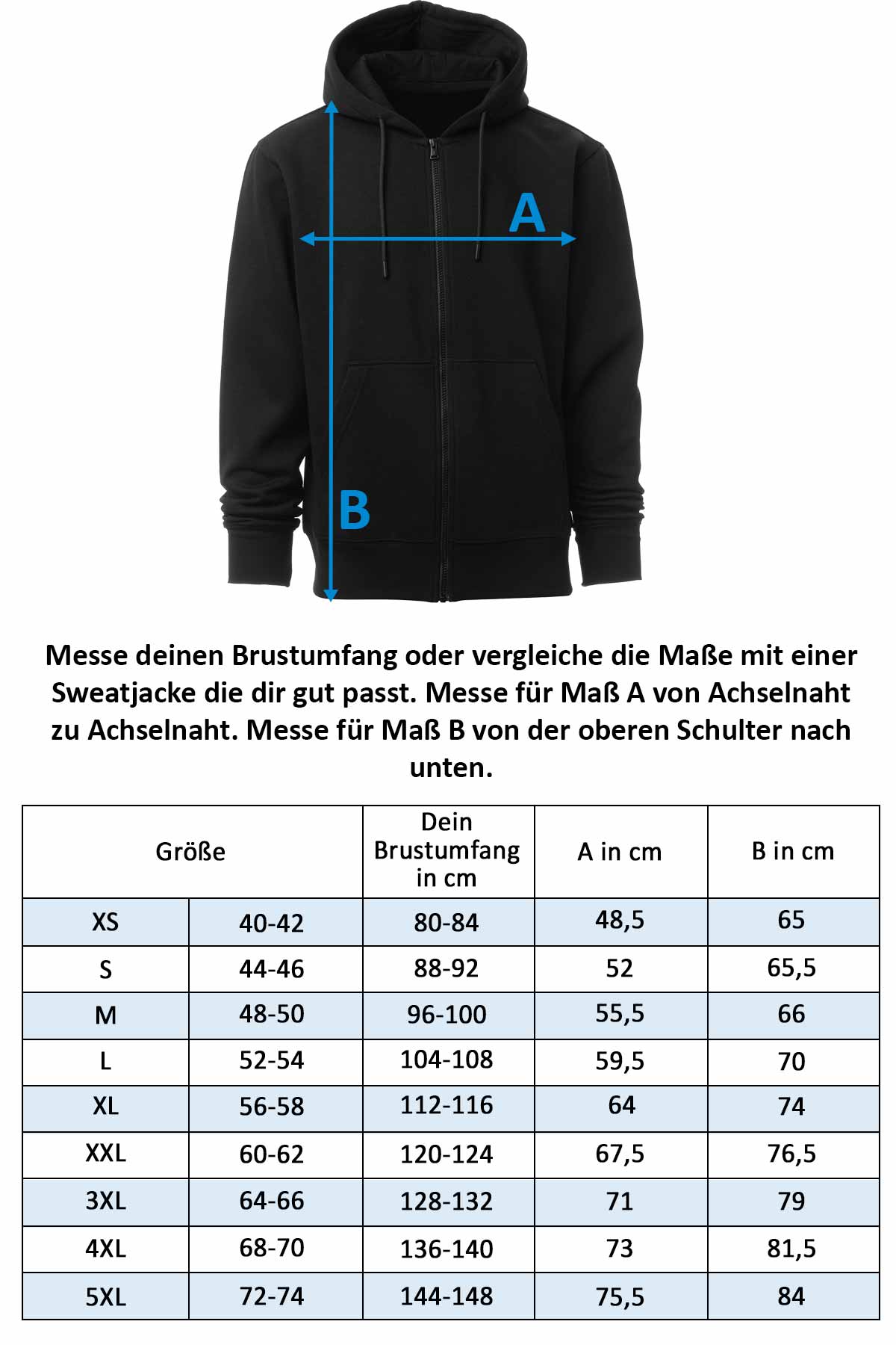 Herren Sweatjacke mit Kapuze und Stehkragen Pontiac
