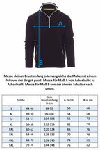 Herren Sweater mit Stehkragen und halben Reißverschluss Rio