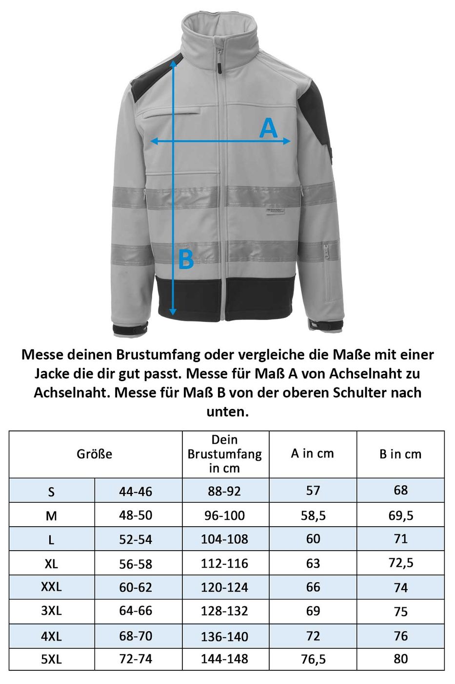Herren Softshell Warnschutzjacke mit Kapuze Arbeitsjacke Screen