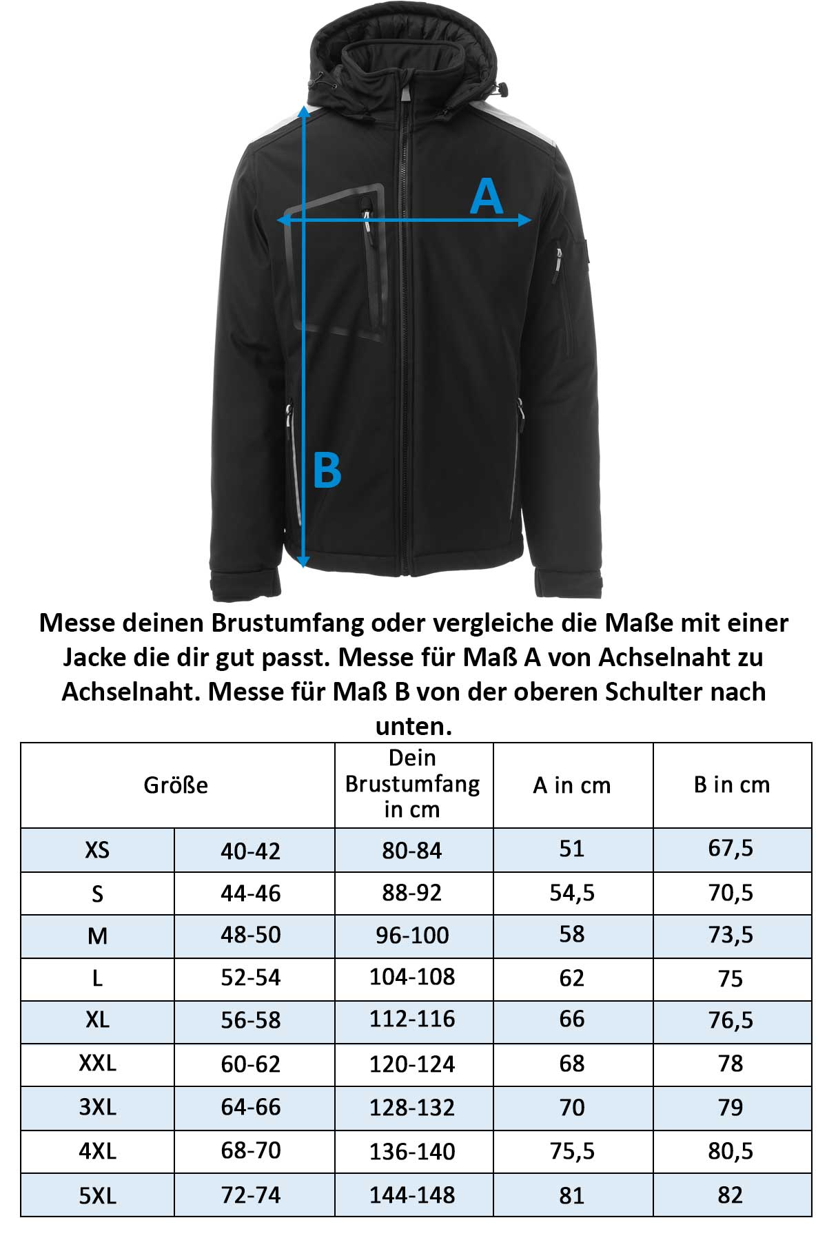 Herren Winterjacke mit vielen Taschen & Kapuze Softshelljacke Stream Pad