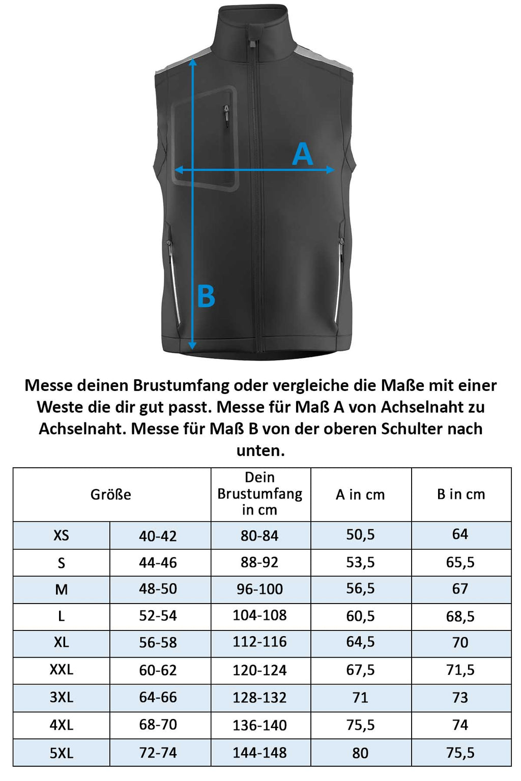 Herren Softshellweste gefüttert mit Stehkragen & Reißverschlusstaschen Arbeitsweste Stream Pad Vest