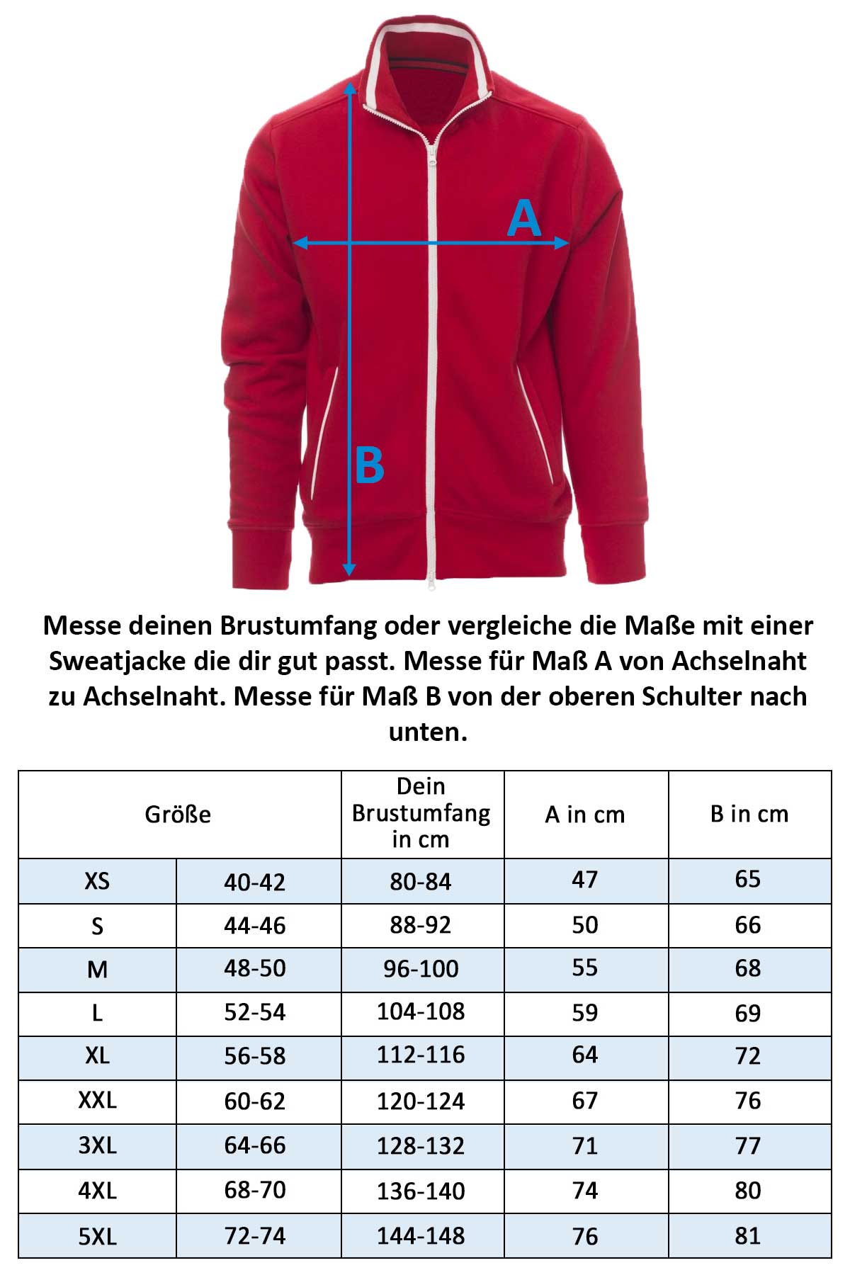 Herren Sweatjacke mit Stehkragen Sydney
