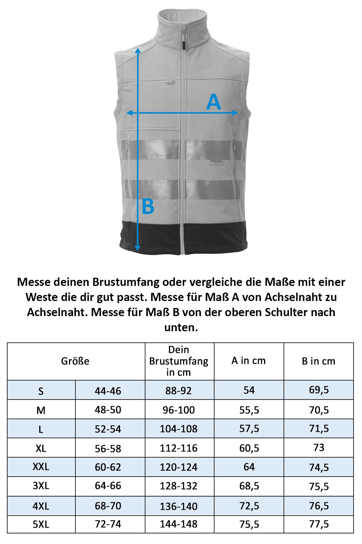 Herren Softshell Warnschutzweste mit Reißverschlusstaschen Arbeitsweste Traffic