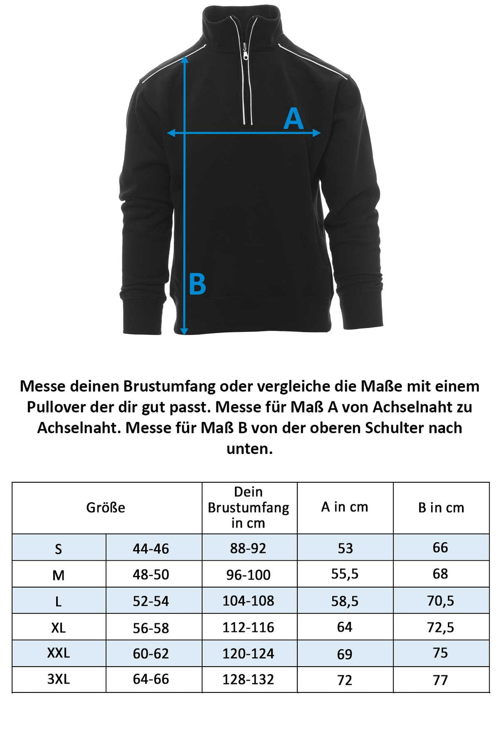 Herren Pullover Troyer 1/2 Zip Vancouver