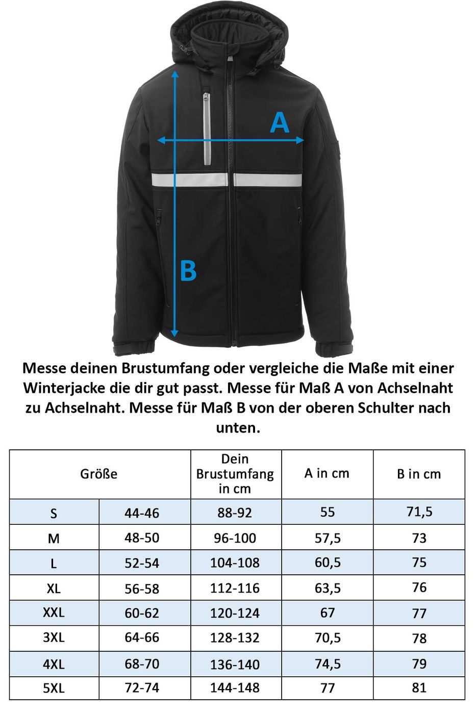 Herren Winterjacke mit Stehkragen & Kapuze warme Softshelljacke Wise Pad