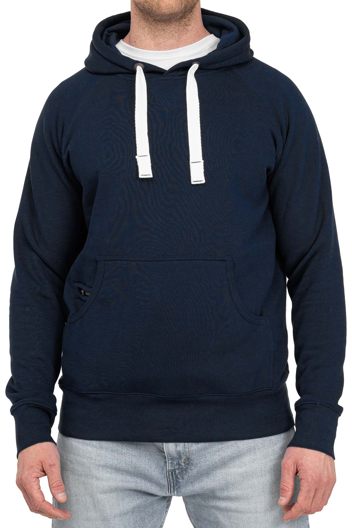 Herren Kapuzenpullover Basic in Dunkelblau