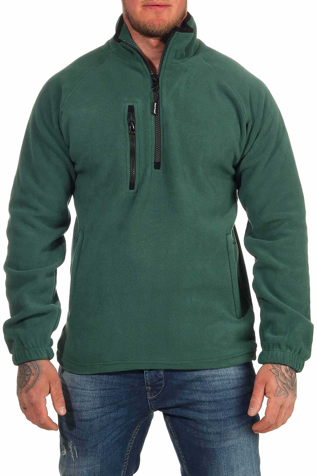 Herren Fleecepulli gruen