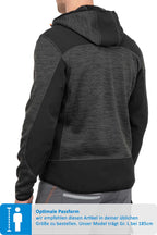 Herren Softshelljacke mit Strickgewebe und Kapuze in Anthrazit