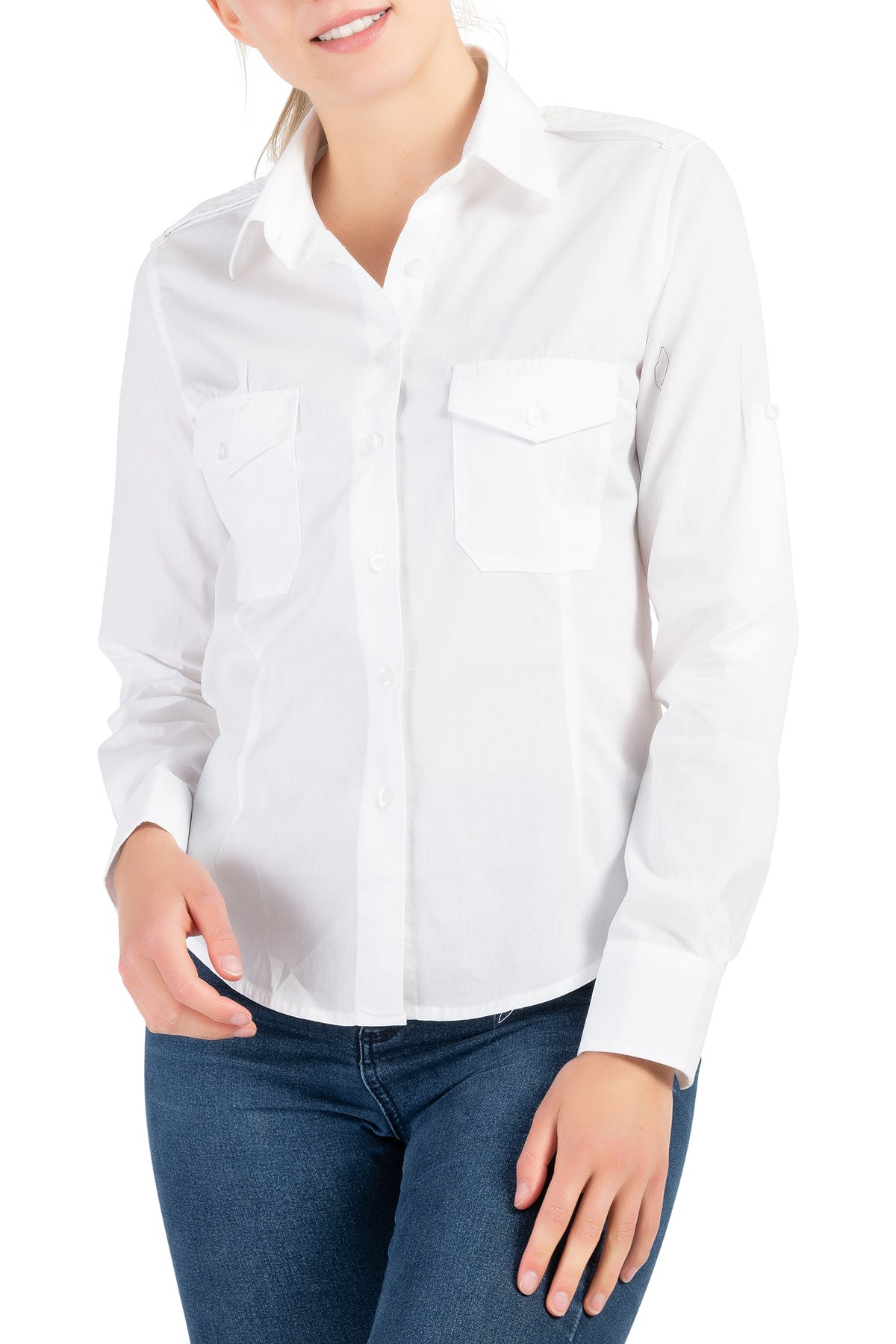 Damen Knöpfbares Hemd