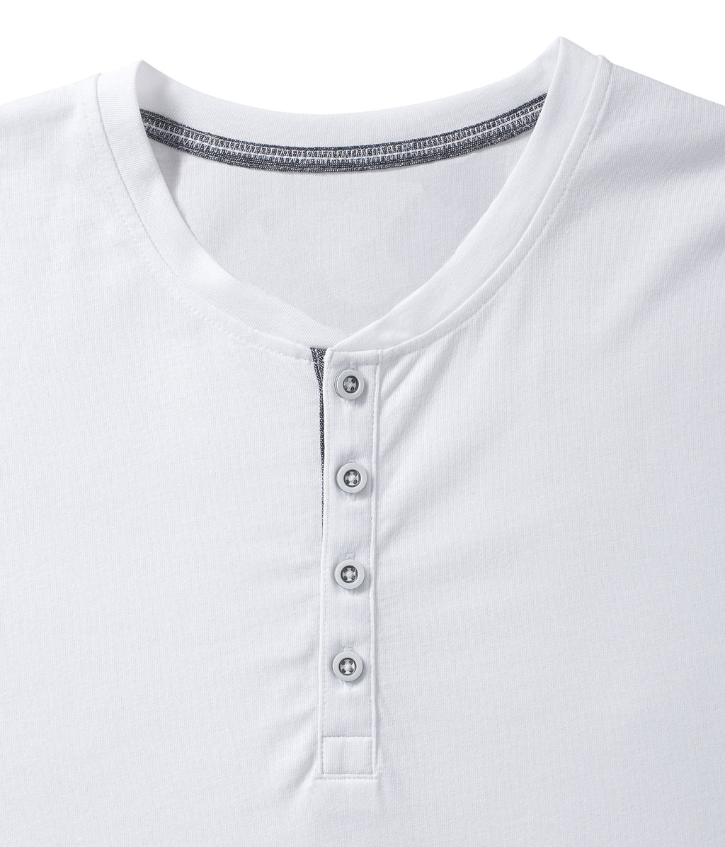 Feinripp T-Shirt mit knopfleiste Herren