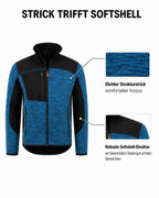Workwear Jacke Herren Strick-Softshell zweifarbig Travel