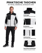 Workwear Jacke Herren Strick-Softshell zweifarbig Travel