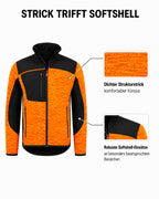 Workwear Jacke Herren Strick-Softshell zweifarbig Travel