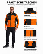 Workwear Jacke Herren Strick-Softshell zweifarbig Travel