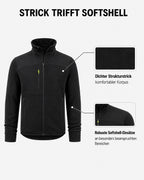 Workwear Jacke Herren Strick-Softshell zweifarbig Travel