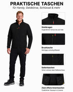 Workwear Jacke Herren Strick-Softshell zweifarbig Travel