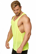 Muscle Shirt Herren Tank Top Neon Gelb