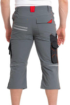 Herren Arbeitshose mit Stretch aus hochwertigem Material mit Reflexstreifen in Anthrazit