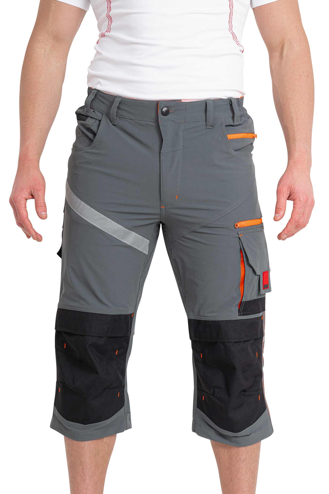 Herren 3/4 Arbeitshose mit funktionalen Taschen für die Arbeit und Freizeit in Anthrazit