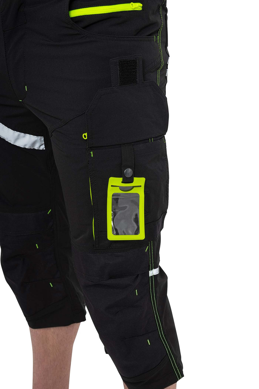 Herren Arbeitsshorts mit Ausweisfach in Schwarz