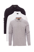 Herren langarm Poloshirt 3er Pack in Basic Farbmix