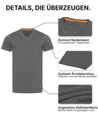 Herren T-Shirt 5er Pack V-Ausschnitt – V-Neck