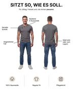 Herren T-Shirt 5er Pack V-Ausschnitt – V-Neck