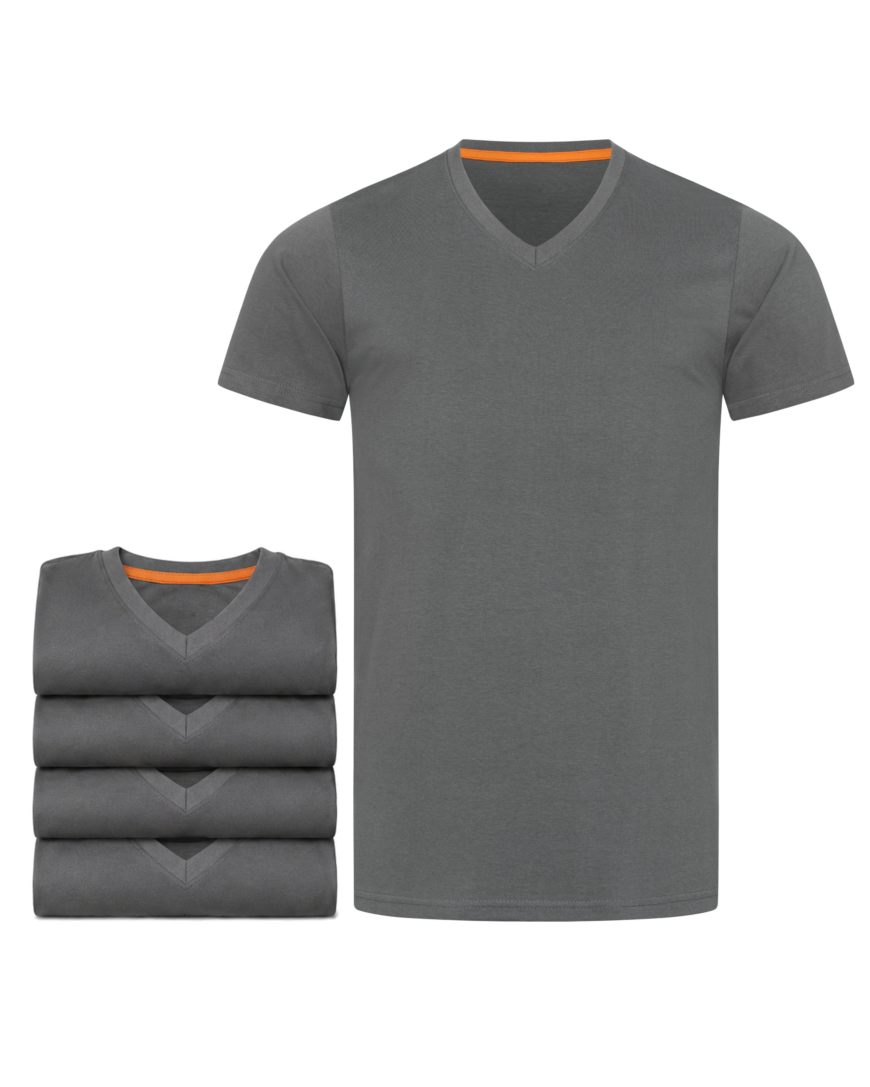 Herren T-Shirt 5er Pack V-Ausschnitt – V-Neck