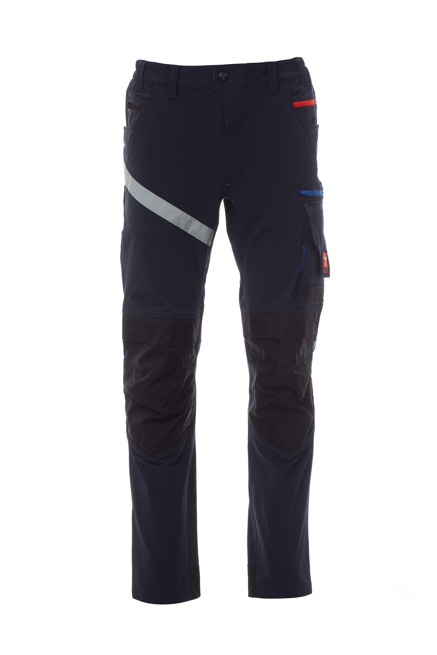 Herren Arbeitshose aus Stretch-Material für Bewegungsfreiheit in Dunkelblau