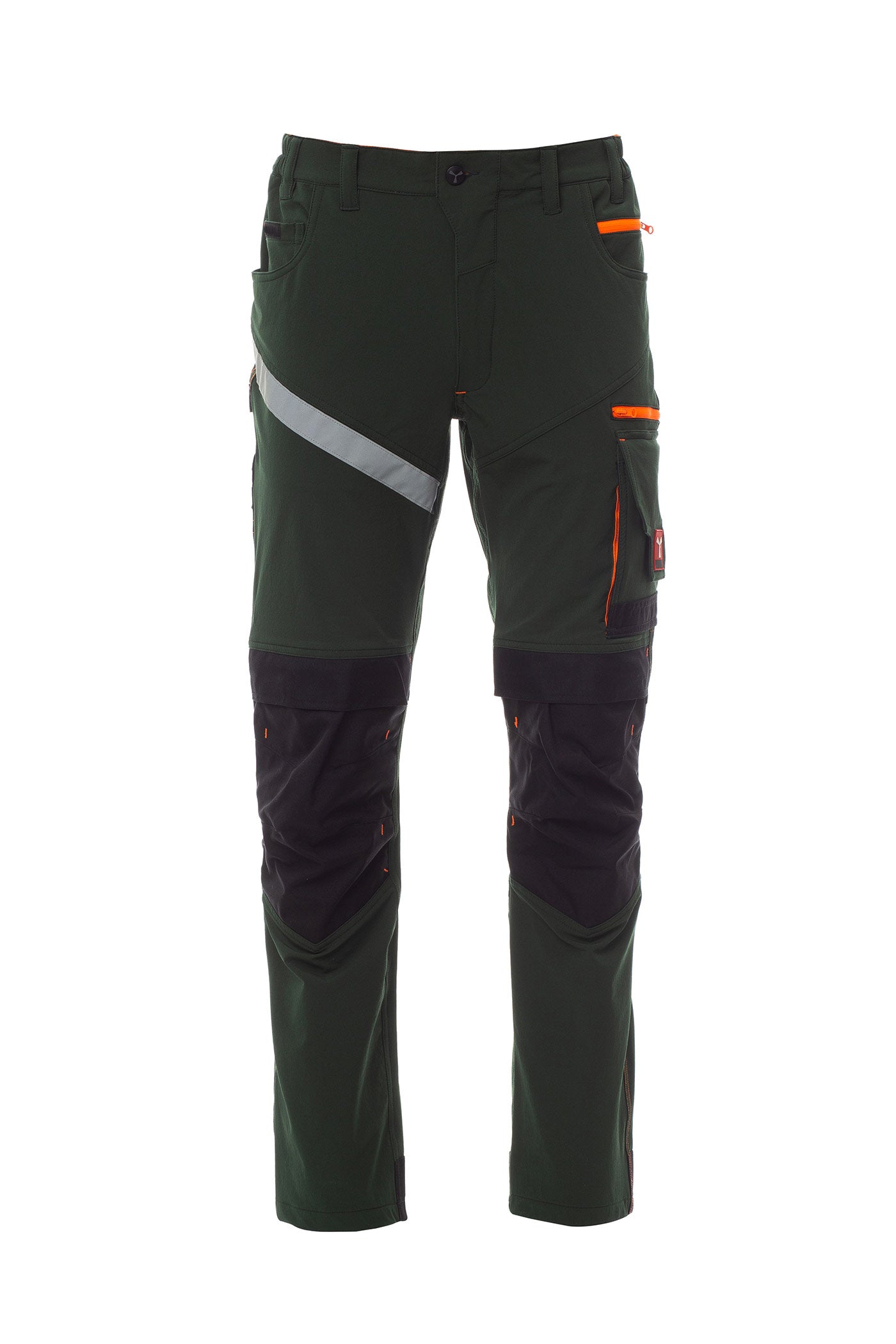 Herren Arbeitshose aus Stretch-Material für Bewegungsfreiheit in Grün
