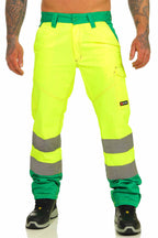 Arbeitsbundhose gelb gruen