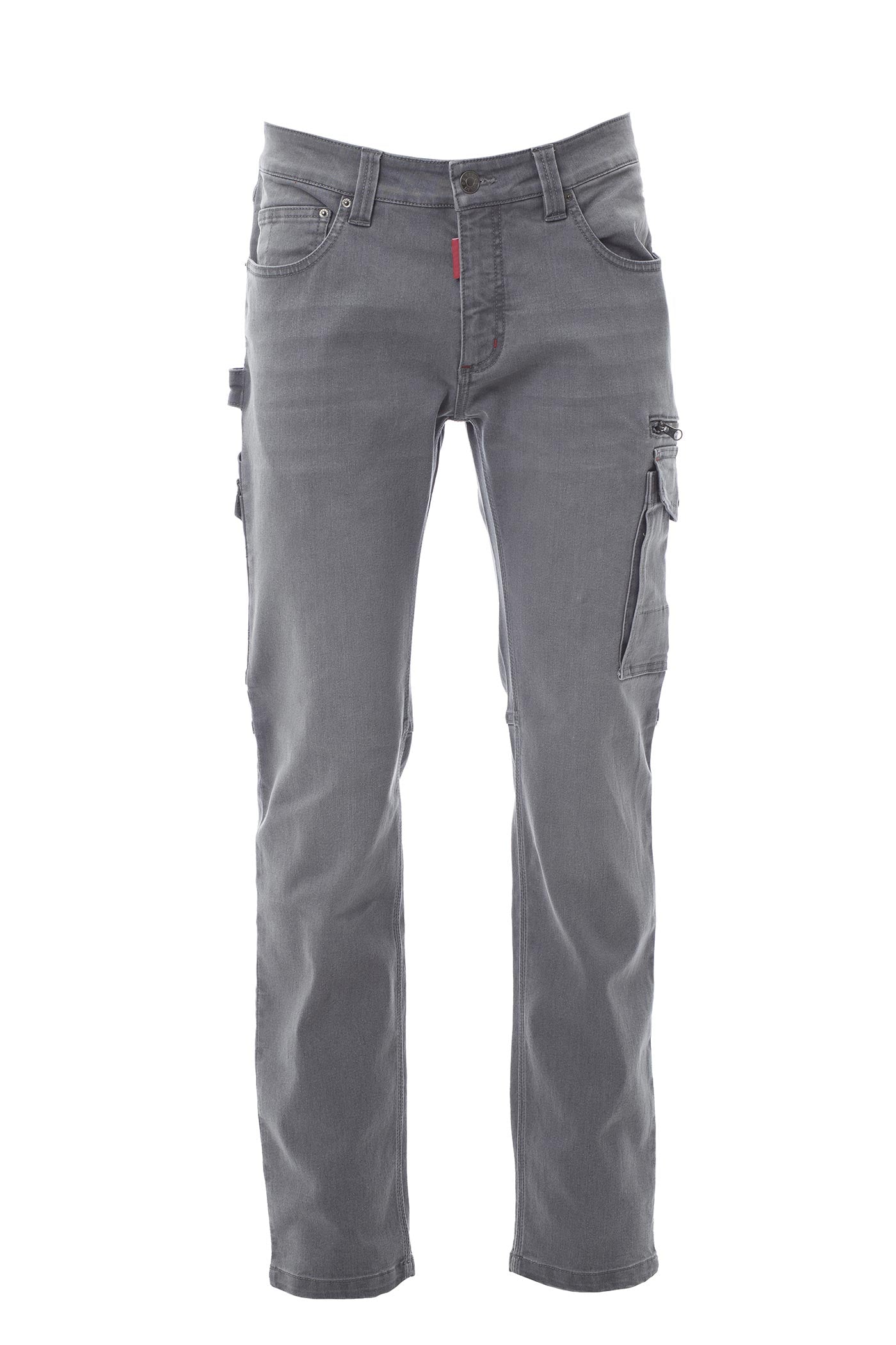 Herren Arbeitshose im Jeans-Design mit vielen funktionalen Taschen in Anthrazit