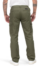 Herren Arbeitshose mit Gesäßtaschen und Metallknöpfen in Olivgrün