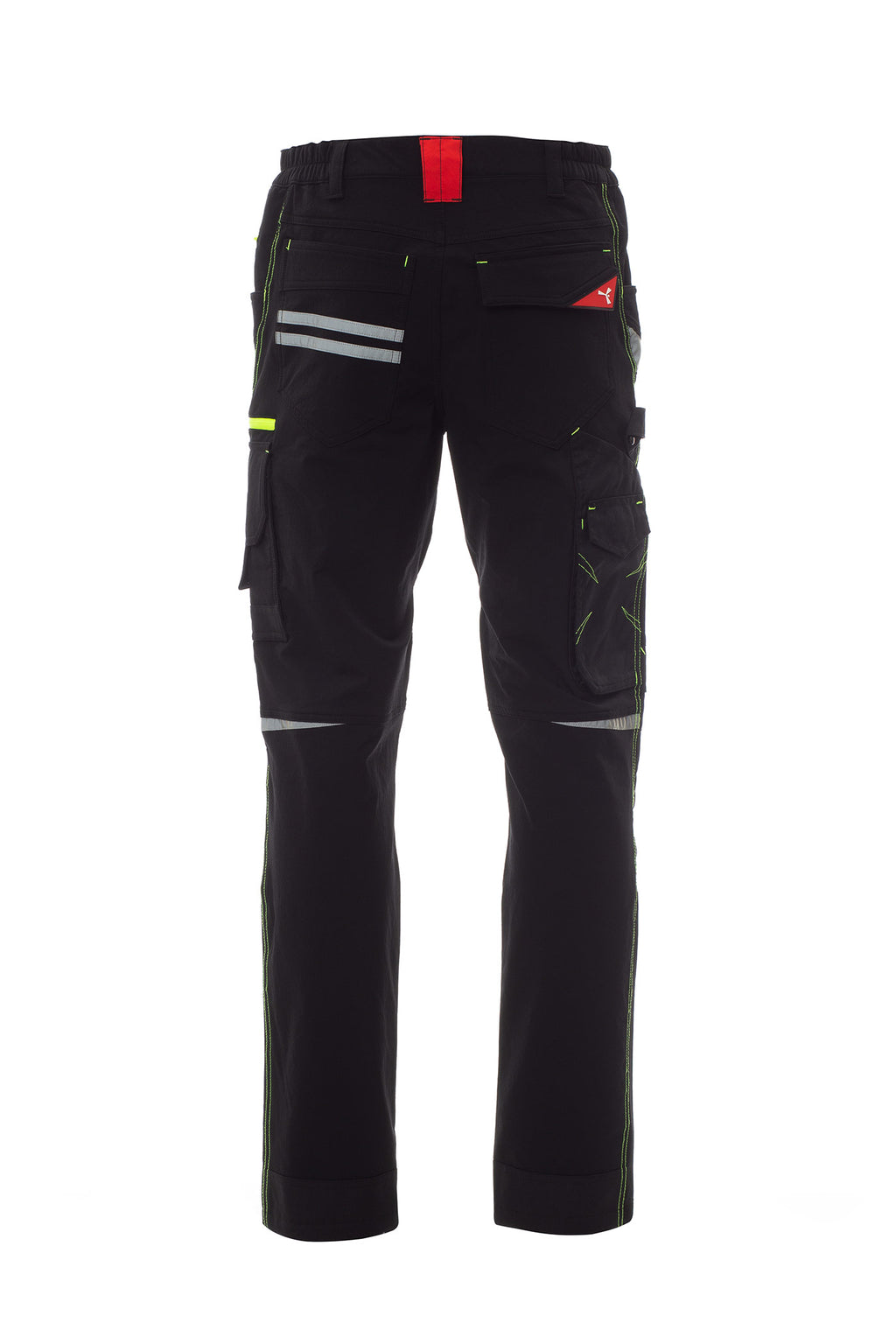 Herren Arbeitshose mit dehnbarem Bund und multifunktionalen Taschen in Schwarz