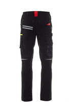 Herren Arbeitshose mit dehnbarem Bund und multifunktionalen Taschen in Schwarz