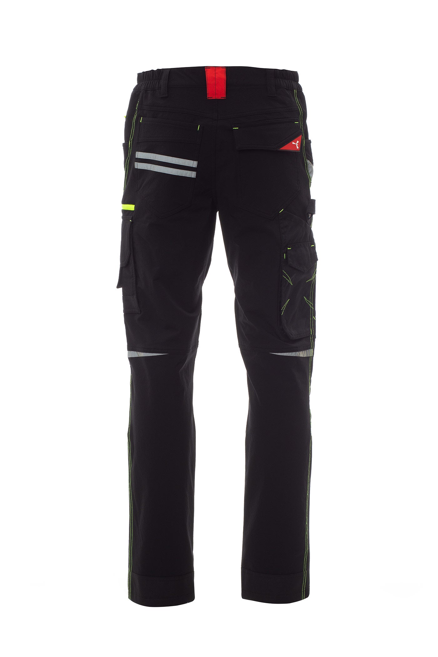 Herren Arbeitshose mit dehnbarem Bund und multifunktionalen Taschen in Schwarz