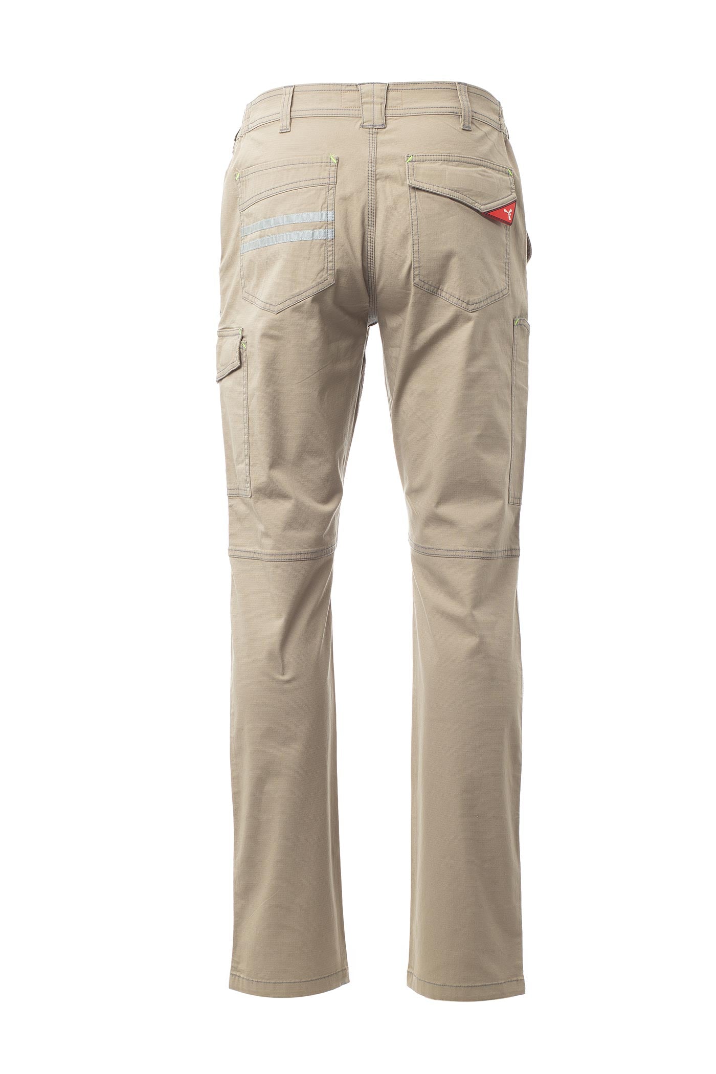 Herren Arbeitshose mit dehnbarem Bund und Gürtelschlaufen in Khaki