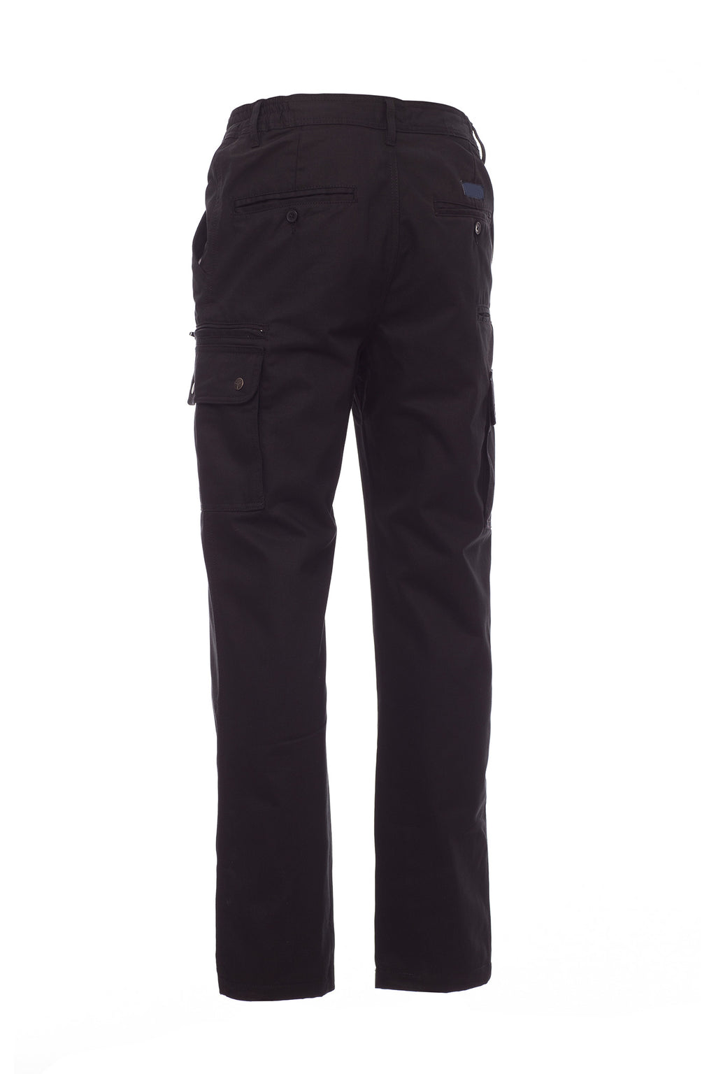 Herren Arbeitshose mit Gesäßtaschen und Metallknöpfen in Schwarz