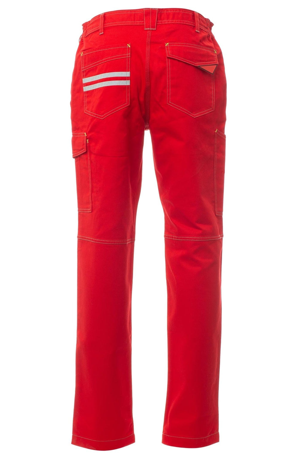 Herren Arbeitshose mit funktionalen Taschen in Rot