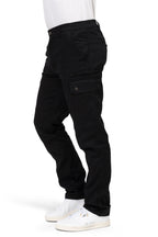 Herren Arbeitshose mit funktionalen Taschen und Metallreißverschluss in Schwarz