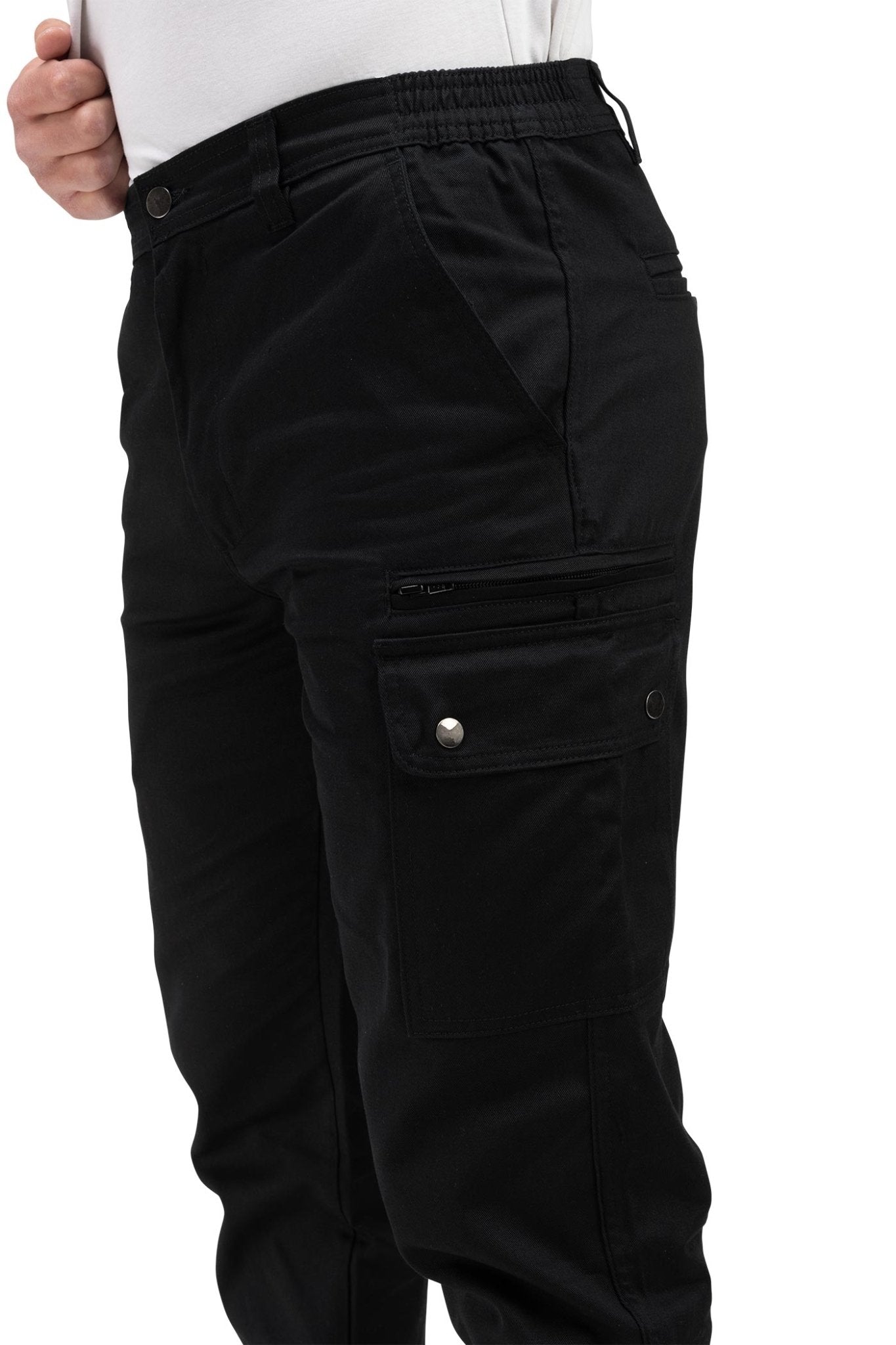 Herren Bundhose für Handwerker und Arbeiter mit praktischen Taschen in Schwarz