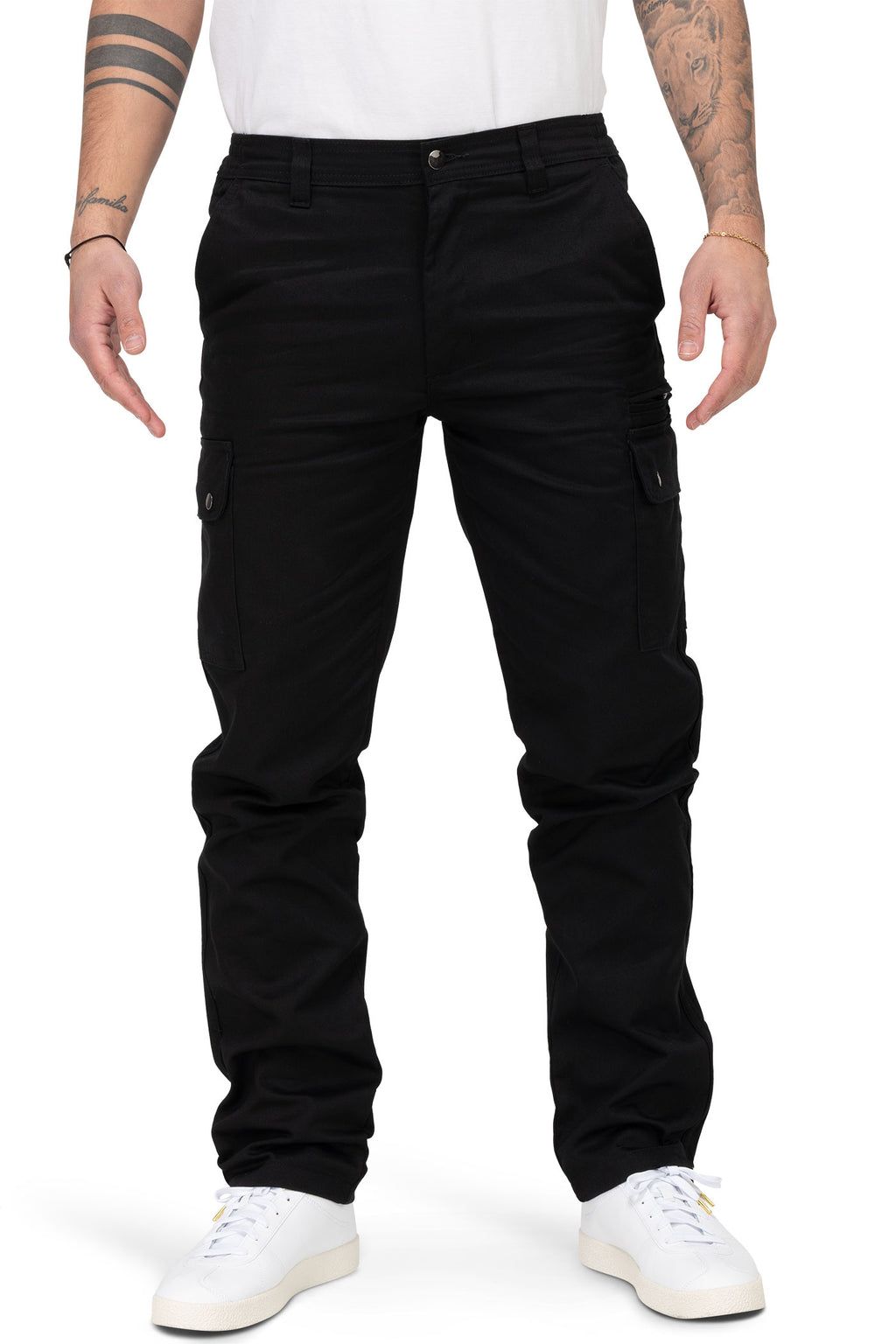 Herren Arbeitshose aus reiner Baumwolle ganzjährig Schwarz