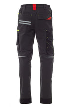 Herren Arbeitshose mit kleinen Reflexstreifen und Kniepolstertaschen in Anthrazit