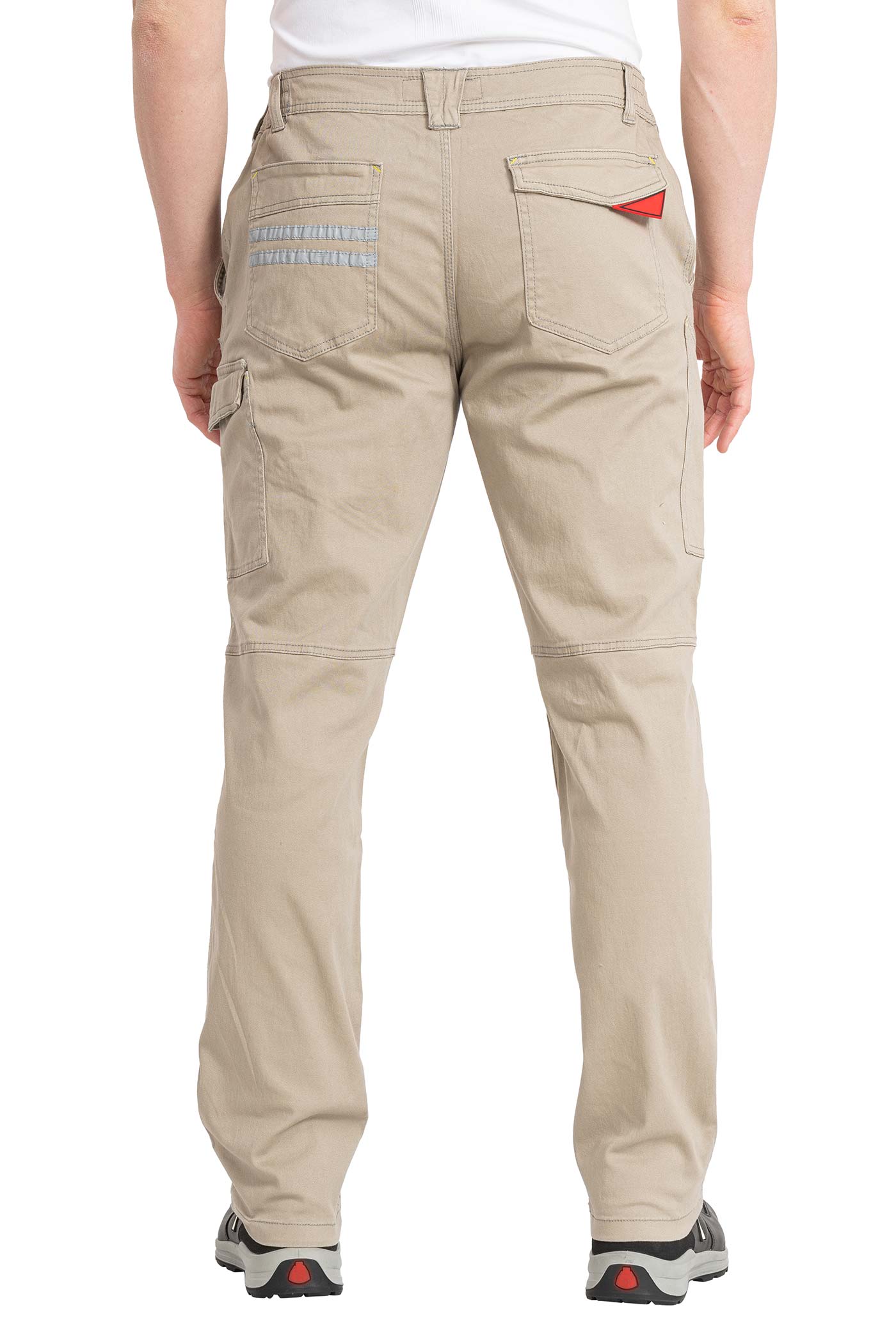 Herren lange Arbeitshose mit Stretch und optimaler Bewegungsfreiheit in Beige